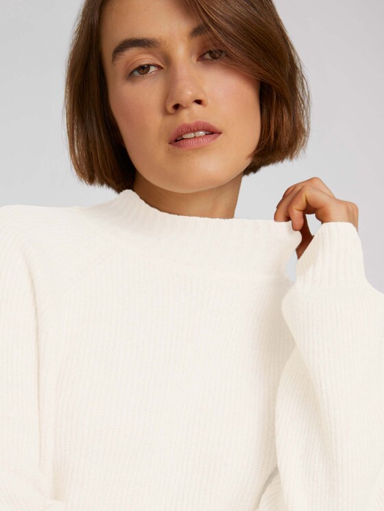 Pullover mit recyceltem Polyester - Frauen - creme beige melange Pullover mit recyceltem Polyester - Frauen - creme beige melange - 9 - TOM TAILOR Denim