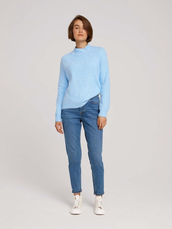 Pullover mit recyceltem Polyester - Frauen - bel air blue melange Pullover mit recyceltem Polyester - Frauen - bel air blue melange - 3 - TOM TAILOR Denim
