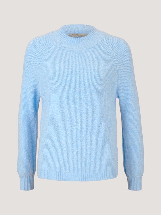 Pullover mit recyceltem Polyester - Frauen - bel air blue melange Pullover mit recyceltem Polyester - Frauen - bel air blue melange - 7 - TOM TAILOR Denim