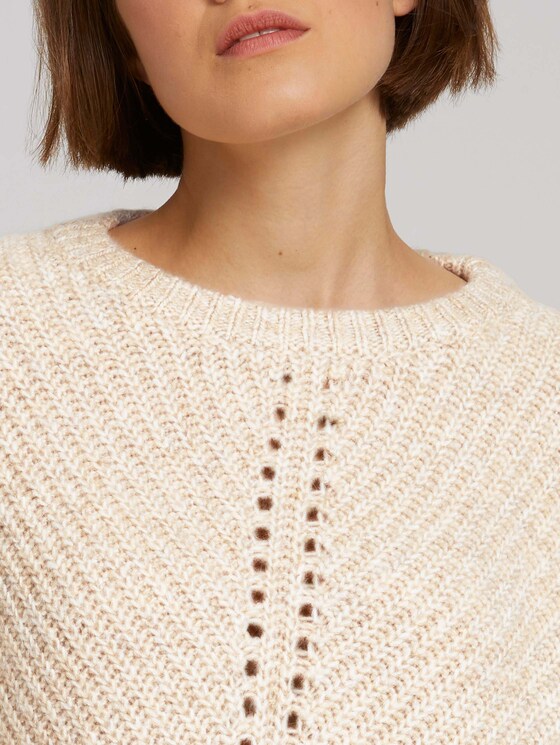Pullover mit recyceltem Polyester - Frauen - cozy beige melange Pullover mit recyceltem Polyester - Frauen - cozy beige melange - 10 - TOM TAILOR Denim