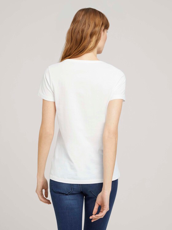 T-Shirt mit Bio-Baumwolle - Frauen - Whisper White T-Shirt mit Bio-Baumwolle - Frauen - Whisper White - 2 - TOM TAILOR