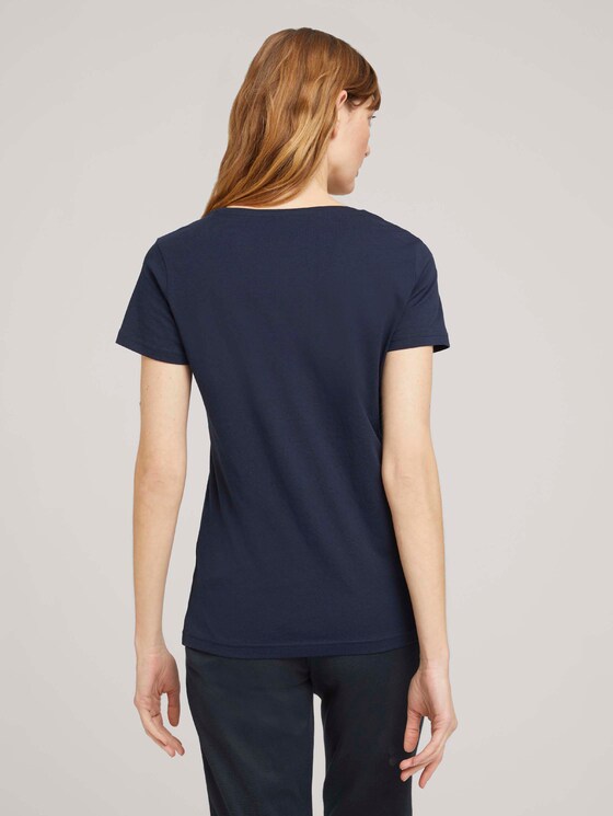 T-Shirt mit Bio-Baumwolle - Frauen - Night Sky Blue T-Shirt mit Bio-Baumwolle - Frauen - Night Sky Blue - 2 - TOM TAILOR