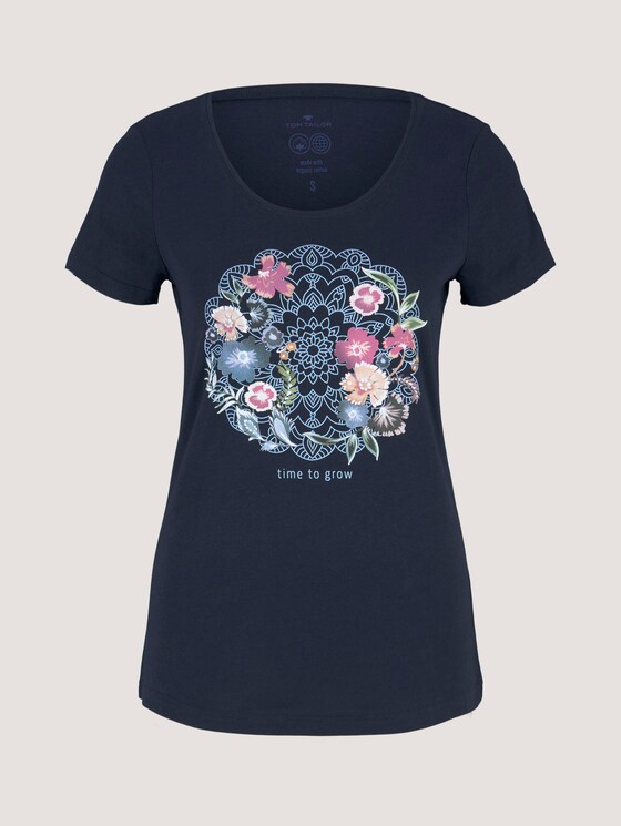 T-Shirt mit Bio-Baumwolle - Frauen - Night Sky Blue T-Shirt mit Bio-Baumwolle - Frauen - Night Sky Blue - 7 - TOM TAILOR