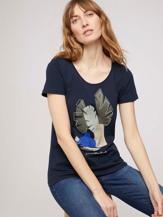 T-Shirt mit Bio-Baumwolle - Frauen - Sky Captain Blue T-Shirt mit Bio-Baumwolle - Frauen - Sky Captain Blue - 5 - TOM TAILOR