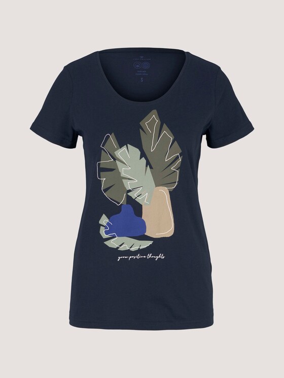 T-Shirt mit Bio-Baumwolle - Frauen - Sky Captain Blue T-Shirt mit Bio-Baumwolle - Frauen - Sky Captain Blue - 7 - TOM TAILOR