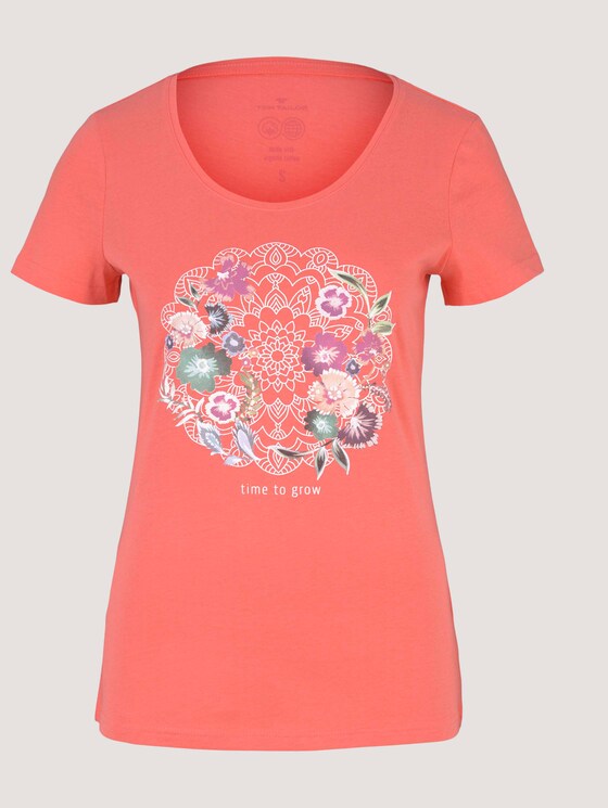 T-Shirt mit Bio-Baumwolle - Frauen - coral reef red T-Shirt mit Bio-Baumwolle - Frauen - coral reef red - 7 - TOM TAILOR