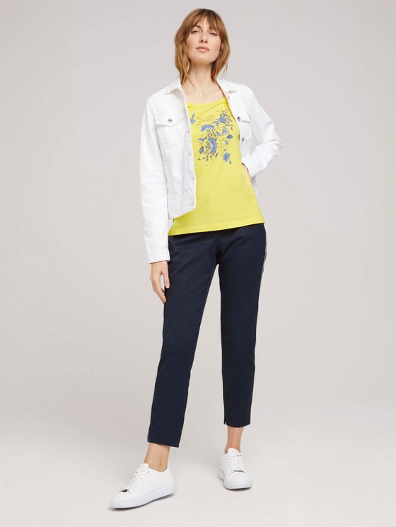 T-Shirt mit Bio-Baumwolle - Frauen - smooth yellow T-Shirt mit Bio-Baumwolle - Frauen - smooth yellow - 3 - TOM TAILOR