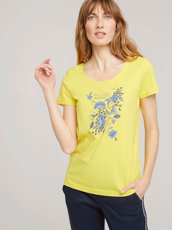 T-Shirt mit Bio-Baumwolle - Frauen - smooth yellow T-Shirt mit Bio-Baumwolle - Frauen - smooth yellow - 5 - TOM TAILOR