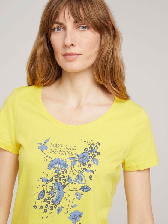 T-Shirt mit Bio-Baumwolle - Frauen - smooth yellow T-Shirt mit Bio-Baumwolle - Frauen - smooth yellow - 9 - TOM TAILOR