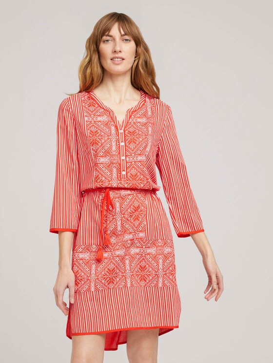 Gemustertes Tunika Kleid - Frauen - red white ethno design Gemustertes Tunika Kleid - Frauen - red white ethno design - 1 - TOM TAILOR