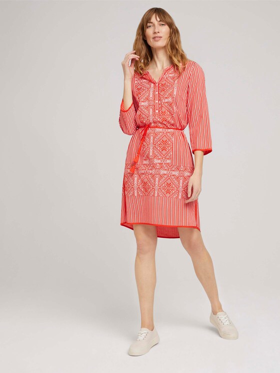 Gemustertes Tunika Kleid - Frauen - red white ethno design Gemustertes Tunika Kleid - Frauen - red white ethno design - 3 - TOM TAILOR