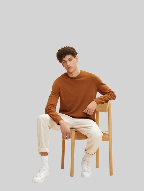 Knitted sweater in a melange look by 