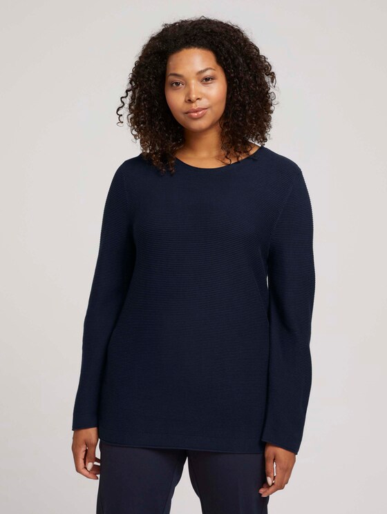 Plus - Pullover aus Bio-Baumwolle - Frauen - Sky Captain Blue Plus - Pullover aus Bio-Baumwolle - Frauen - Sky Captain Blue - 1 - My True Me