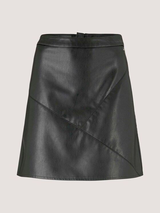 Mini skirt in a leather look - Women - deep black Mini skirt in a leather look - Women - deep black - 7 - TOM TAILOR Denim