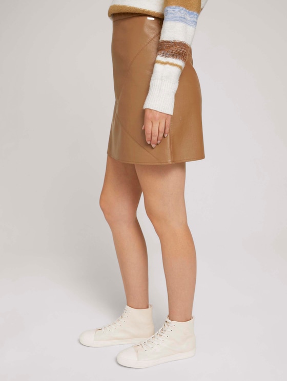 Mini skirt in a leather look - Women - brown fake leather Mini skirt in a leather look - Women - brown fake leather - 11 - TOM TAILOR Denim