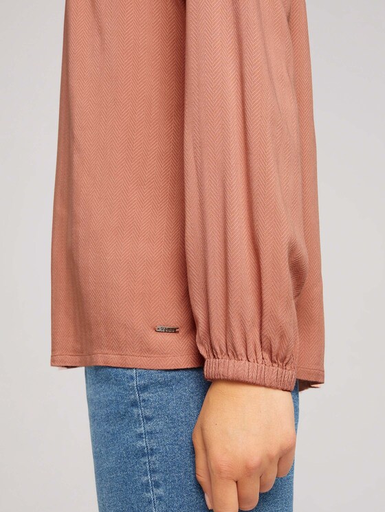 long-sleeved shirt with ruffles - Women - clay rose long-sleeved shirt with ruffles - Women - clay rose - 10 - TOM TAILOR Denim