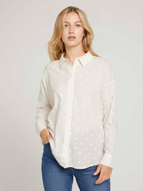 oversized overhemdblouse - Vrouwen - Gardenia White oversized overhemdblouse - Vrouwen - Gardenia White - 1 - TOM TAILOR Denim