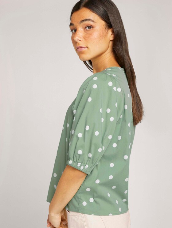 Shirt mit Ballonärmeln - Frauen - green dot print Shirt mit Ballonärmeln - Frauen - green dot print - 10 - TOM TAILOR Denim
