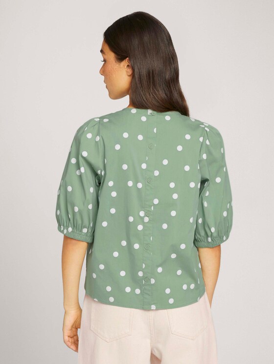 Shirt mit Ballonärmeln - Frauen - green dot print Shirt mit Ballonärmeln - Frauen - green dot print - 2 - TOM TAILOR Denim