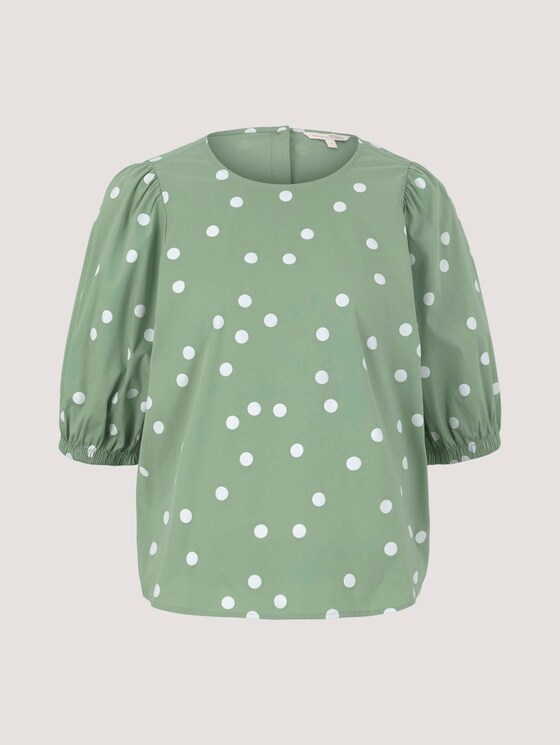 Shirt mit Ballonärmeln - Frauen - green dot print Shirt mit Ballonärmeln - Frauen - green dot print - 7 - TOM TAILOR Denim