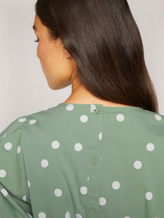 Shirt mit Ballonärmeln - Frauen - green dot print Shirt mit Ballonärmeln - Frauen - green dot print - 9 - TOM TAILOR Denim