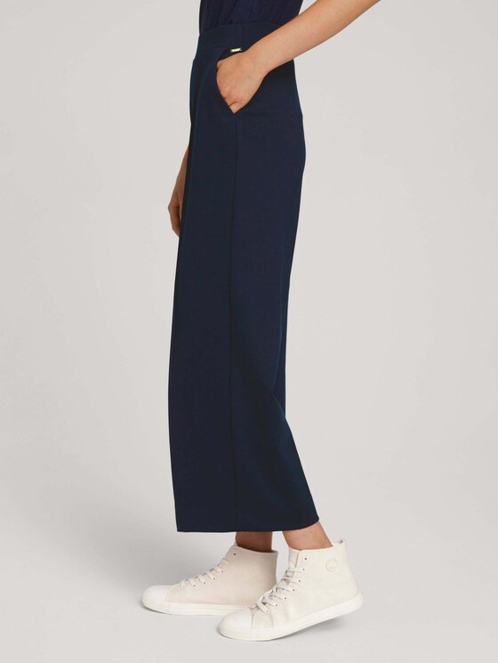 Relaxed -culotte-broek van gerecycled polyester - Vrouwen - Sky Captain Blue Relaxed -culotte-broek van gerecycled polyester - Vrouwen - Sky Captain Blue - 11 - TOM TAILOR Denim