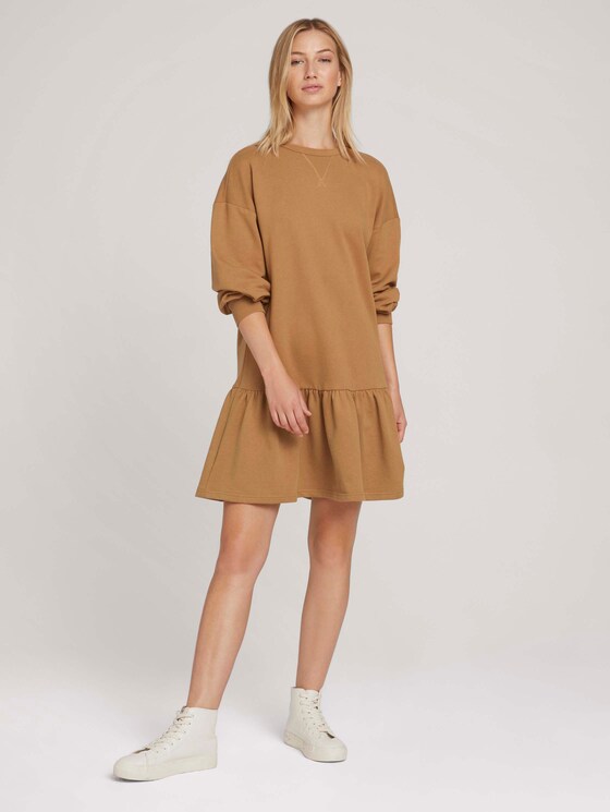 Sweatkleid mit Bio-Baumwolle - Frauen - soft camel Sweatkleid mit Bio-Baumwolle - Frauen - soft camel - 3 - TOM TAILOR Denim