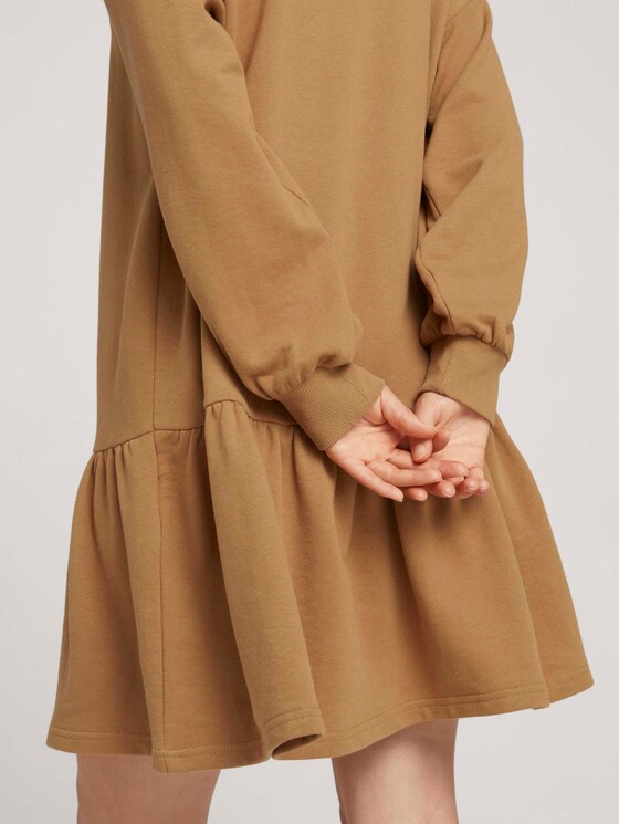 Sweatkleid mit Bio-Baumwolle - Frauen - soft camel Sweatkleid mit Bio-Baumwolle - Frauen - soft camel - 9 - TOM TAILOR Denim
