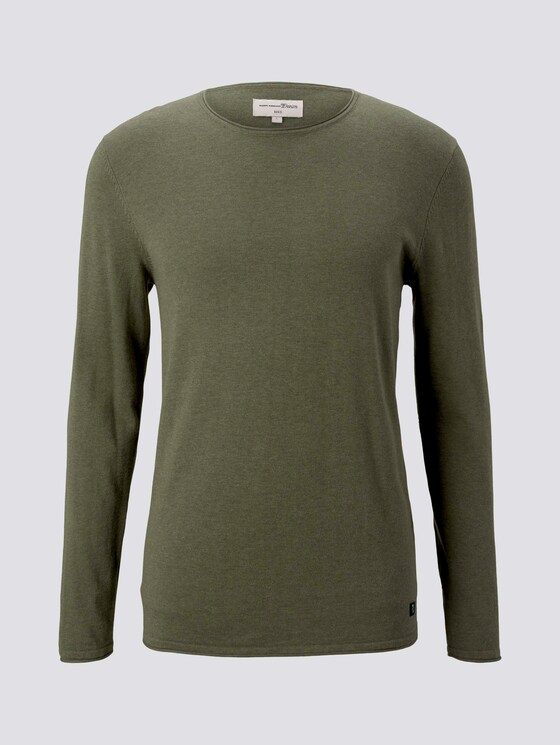 Langarmshirt in Melange-Optik - Männer - soft green melange Langarmshirt in Melange-Optik - Männer - soft green melange - 7 - TOM TAILOR Denim