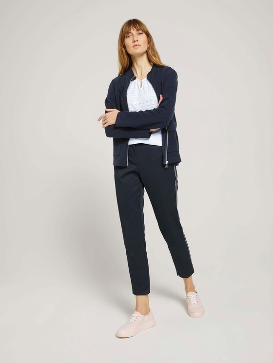 T-Shirt mit Strukturmuster - Frauen - Whisper White T-Shirt mit Strukturmuster - Frauen - Whisper White - 3 - TOM TAILOR