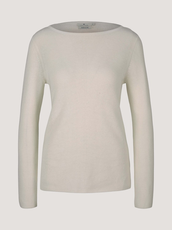 Ribbed sweater with organic cotton by Tom Tailor
