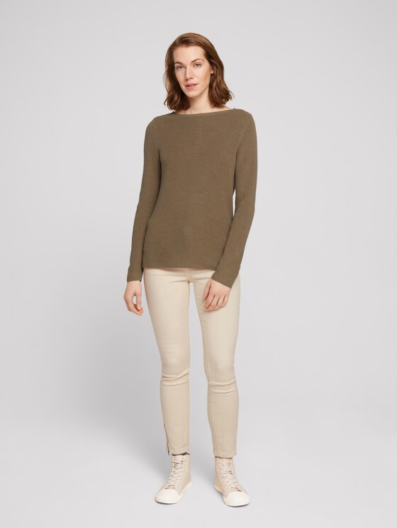 Pullover mit Bio-Baumwolle - Frauen - dark sepia Pullover mit Bio-Baumwolle - Frauen - dark sepia - 3 - TOM TAILOR