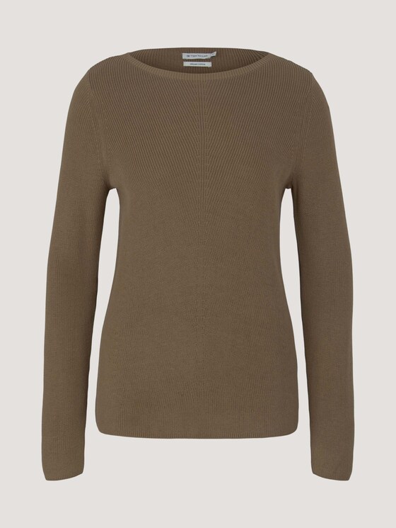Pullover mit Bio-Baumwolle - Frauen - dark sepia Pullover mit Bio-Baumwolle - Frauen - dark sepia - 7 - TOM TAILOR