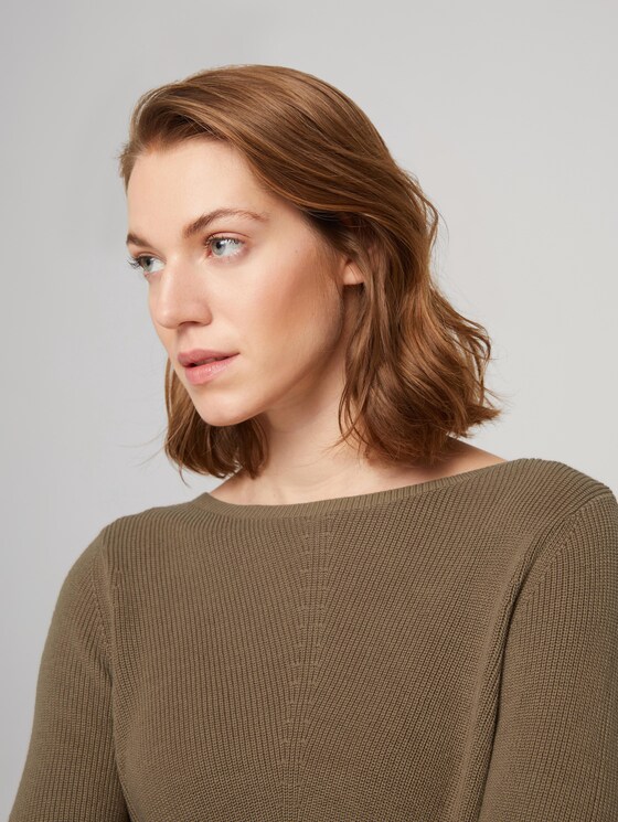 Pullover mit Bio-Baumwolle - Frauen - dark sepia Pullover mit Bio-Baumwolle - Frauen - dark sepia - 9 - TOM TAILOR