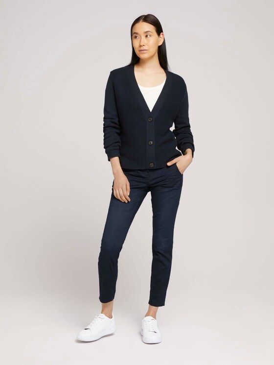 Textured cardigan - Women - Sky Captain Blue Textured cardigan - Women - Sky Captain Blue - 3 - TOM TAILOR
