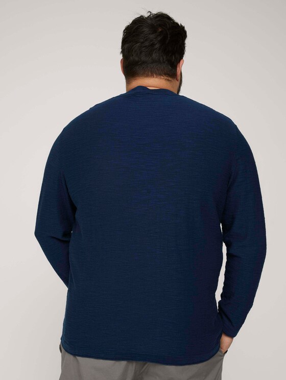 Sweatshirt in Melange Optik - Männer - Dark Blue Sweatshirt in Melange Optik - Männer - Dark Blue - 2 - Men Plus