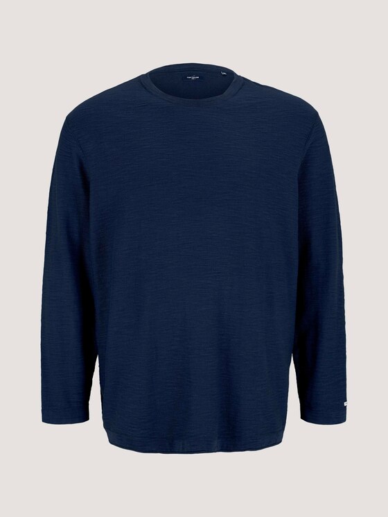 Sweatshirt in Melange Optik - Männer - Dark Blue Sweatshirt in Melange Optik - Männer - Dark Blue - 7 - Men Plus