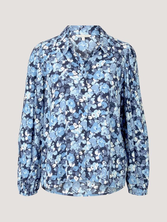 blouse met patroon - Vrouwen - blue flower print blouse met patroon - Vrouwen - blue flower print - 7 - TOM TAILOR Denim