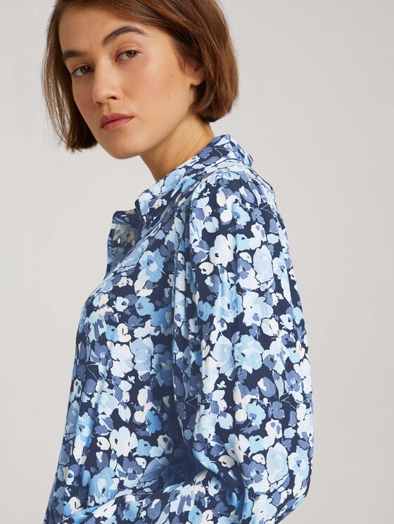 blouse met patroon - Vrouwen - blue flower print blouse met patroon - Vrouwen - blue flower print - 9 - TOM TAILOR Denim