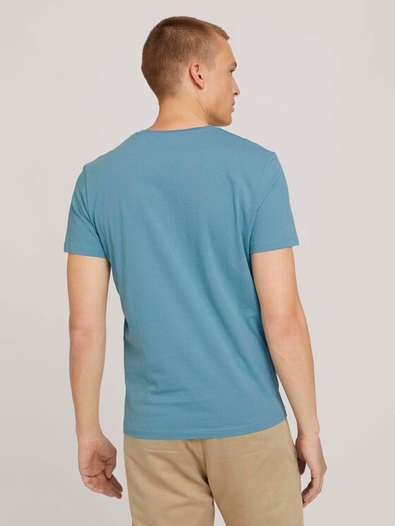 Basic T-Shirt - Männer - smokey aqua Basic T-Shirt - Männer - smokey aqua - 2 - TOM TAILOR