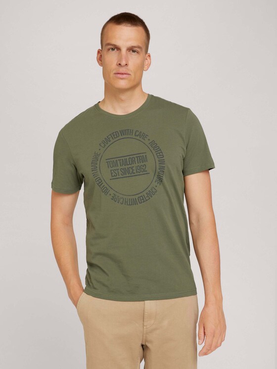 T-shirt met print - Mannen - Oak Leaf Green T-shirt met print - Mannen - Oak Leaf Green - 1 - TOM TAILOR
