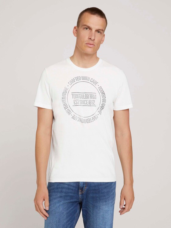 Print T-Shirt - Männer - Off White Print T-Shirt - Männer - Off White - 1 - TOM TAILOR