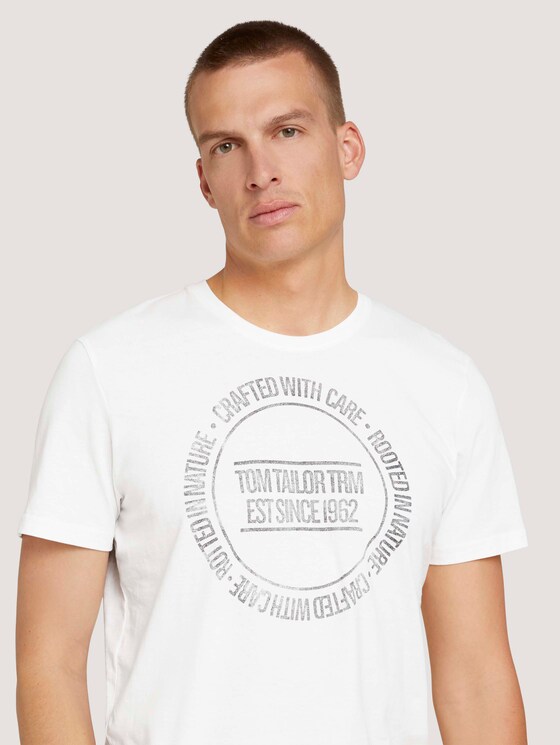 Print T-Shirt - Männer - Off White Print T-Shirt - Männer - Off White - 9 - TOM TAILOR