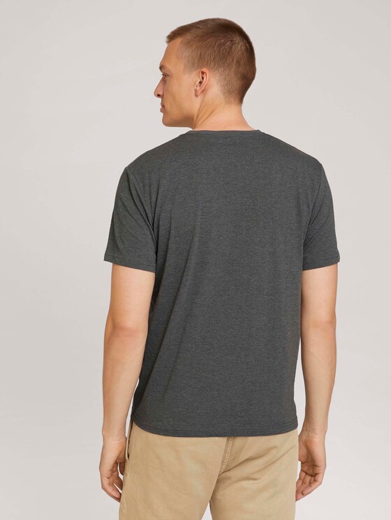 Print T-Shirt - Männer - Dark Grey Melange Print T-Shirt - Männer - Dark Grey Melange - 2 - TOM TAILOR