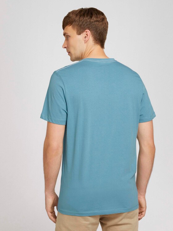 Print T-Shirt mit Bio-Baumwolle - Männer - smokey aqua Print T-Shirt mit Bio-Baumwolle - Männer - smokey aqua - 2 - TOM TAILOR