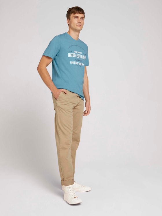 Print T-Shirt mit Bio-Baumwolle - Männer - smokey aqua Print T-Shirt mit Bio-Baumwolle - Männer - smokey aqua - 3 - TOM TAILOR