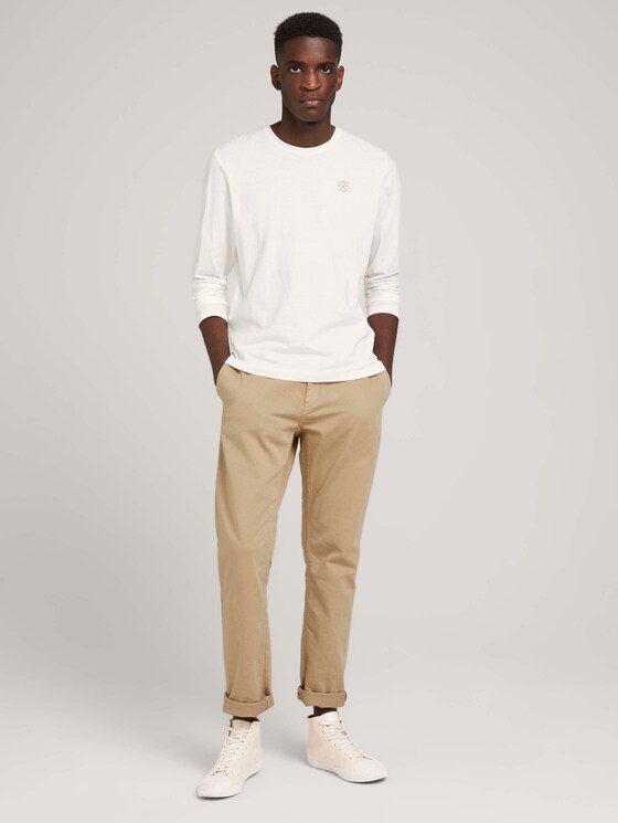 Basic Langarmshirt aus Bio-Baumwolle - Männer - Off White Basic Langarmshirt aus Bio-Baumwolle - Männer - Off White - 3 - TOM TAILOR
