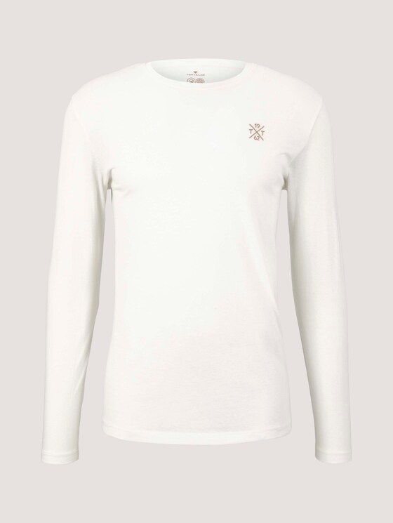 Basic Langarmshirt aus Bio-Baumwolle - Männer - Off White Basic Langarmshirt aus Bio-Baumwolle - Männer - Off White - 7 - TOM TAILOR