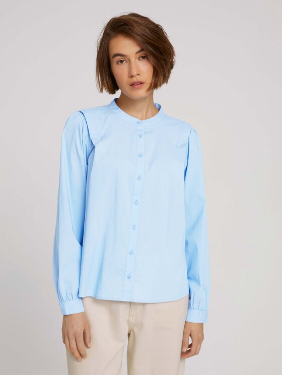 blouse met ruches - Vrouwen - bel air blue blouse met ruches - Vrouwen - bel air blue - 1 - TOM TAILOR Denim