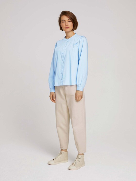blouse met ruches - Vrouwen - bel air blue blouse met ruches - Vrouwen - bel air blue - 3 - TOM TAILOR Denim